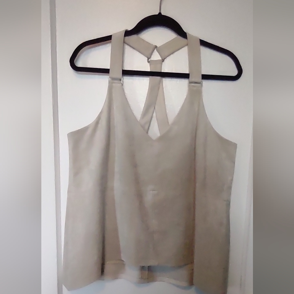 BCBG Tan Suede Tank